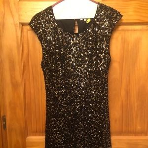 Black sequin dress